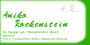 aniko rockenstein business card