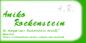 aniko rockenstein business card